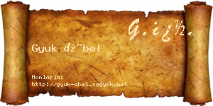 Gyuk Ábel névjegykártya