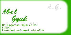 abel gyuk business card